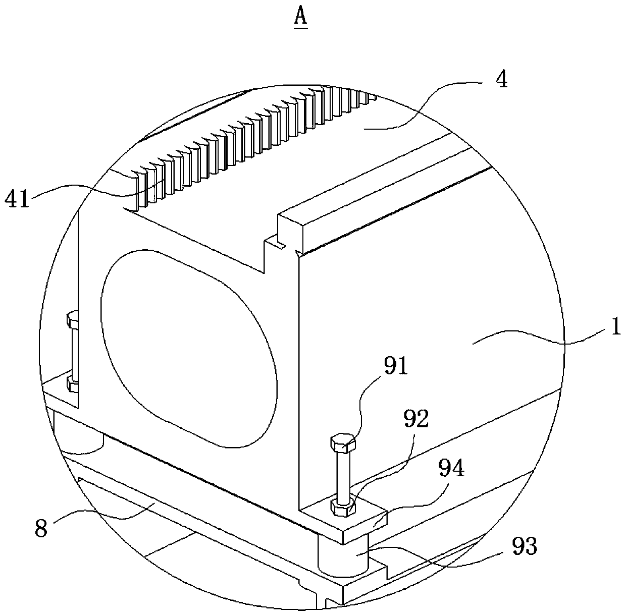 Power generator set cushion block machining device and application method thereof