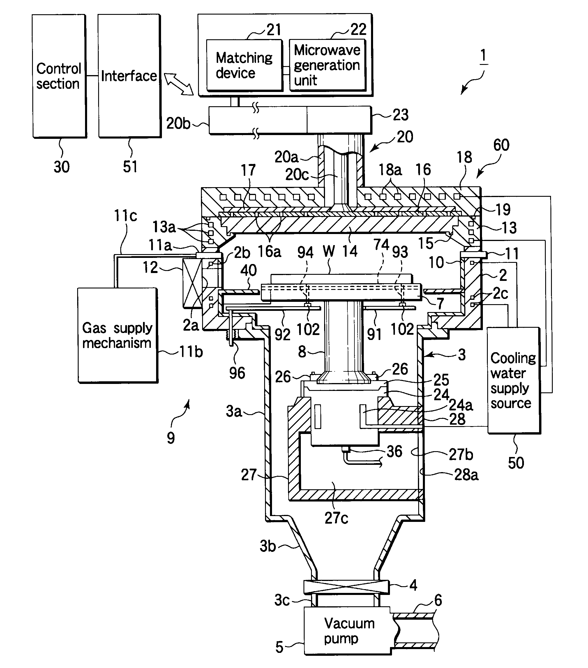 Plasma treatment apparatus, and substrate heating mechanism to be used in the apparatus