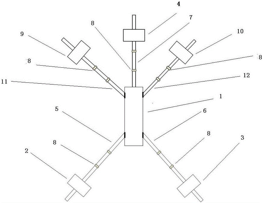 Star type football training stretching testing instrument and testing method