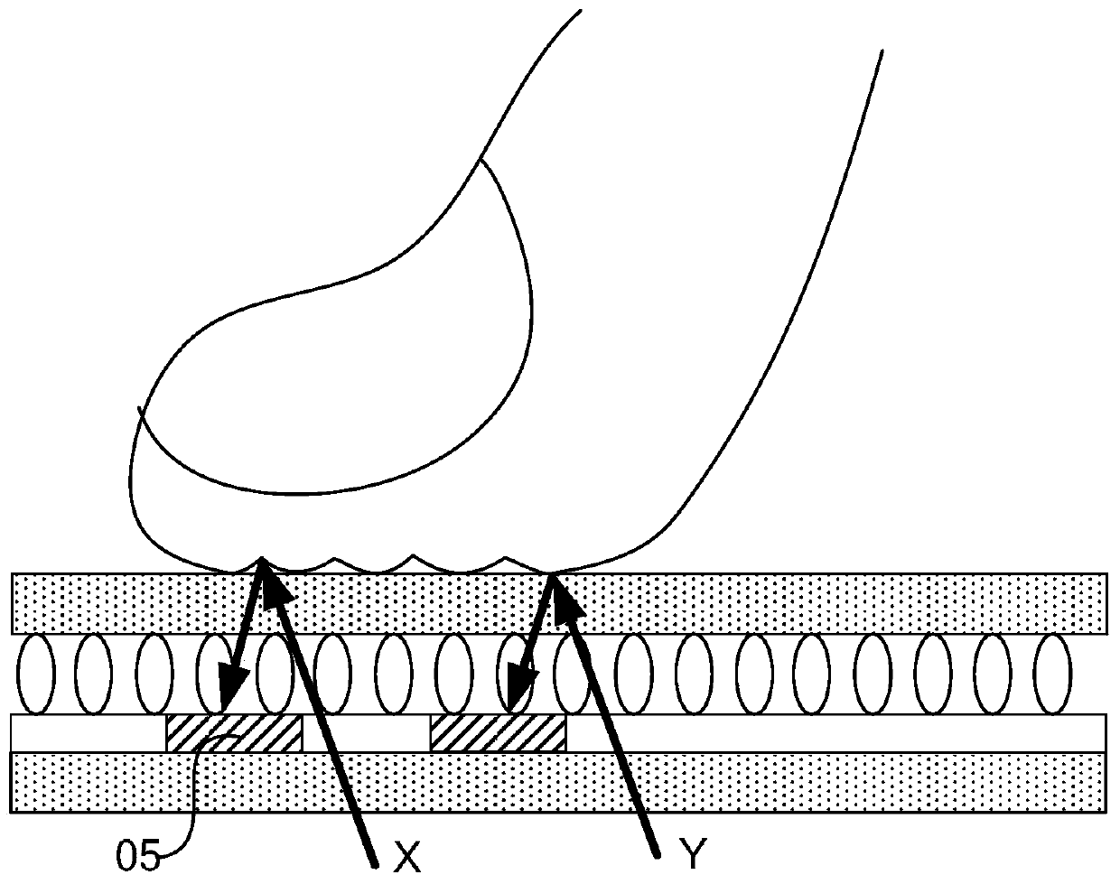 Array substrate, display device and control method for fingerprint recognition