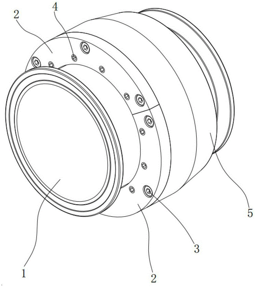 Hoop connector and connecting device with same