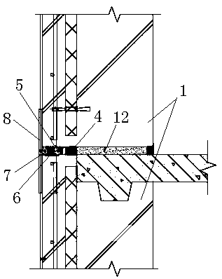 Construction method of transverse joint and vertical joint of outer wall of prefabricated sandwich heat-preservation shear wall