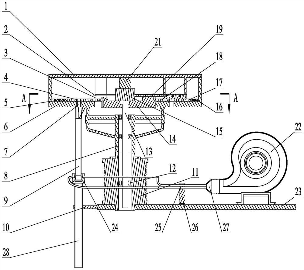 Vibration disturbance seed filling and air-blowing attitude-control seed metering combined type seed metering device