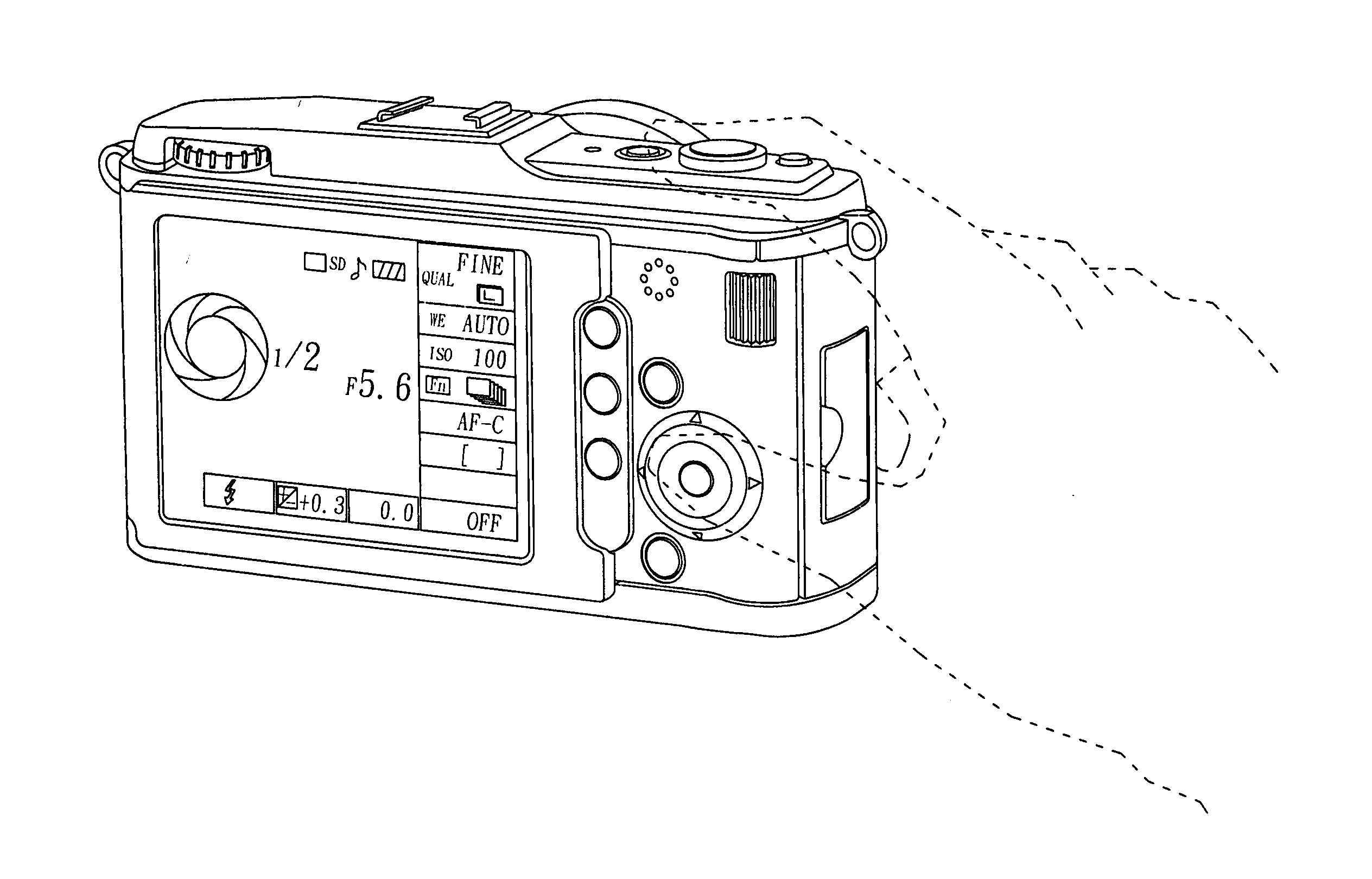 Interface system of an image-capturing device