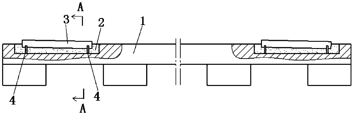 Positioning method of prefabricated box beam embedded steel plates