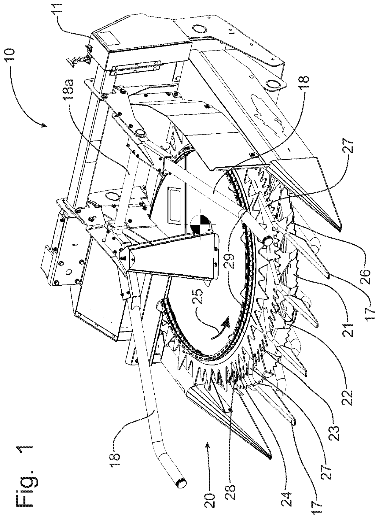 Single disk rotary forage harvester header