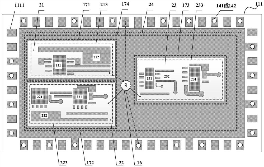 A six-layer wiring LCP package substrate, manufacturing method and multi-chip system-in-package structure