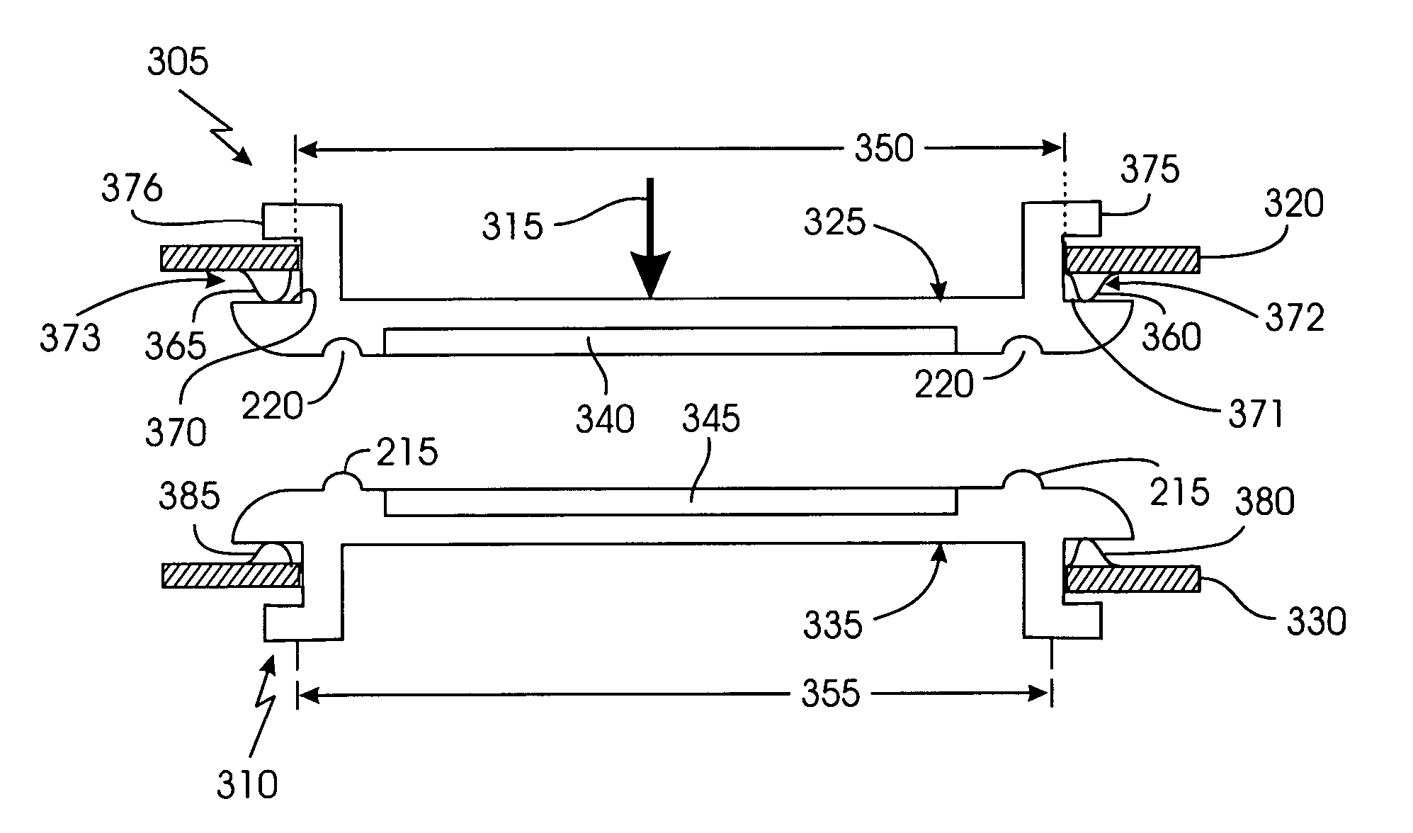 Mechanism for self-alignment of communications elements in a modular electronic system