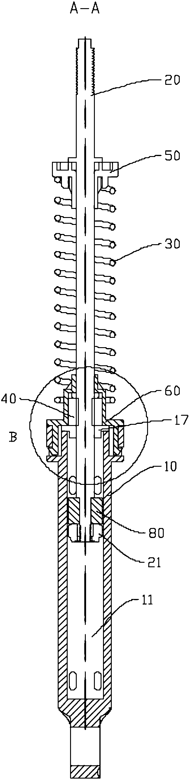 Shock absorber of washing machine and washing machine provided with same