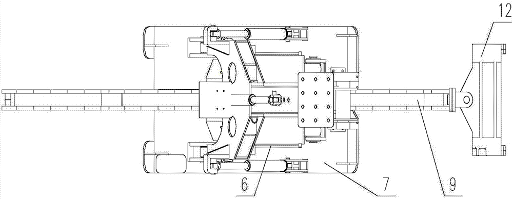 Device for removing middle chutes of rear conveyor on fully mechanized mining face