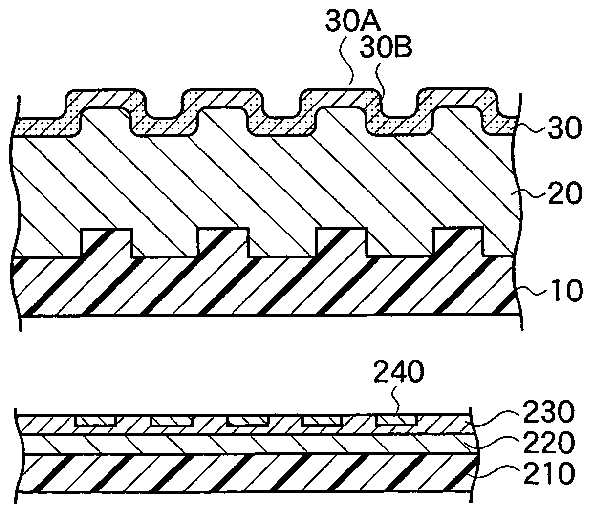 Magnetic recording medium having a patterned soft magnetic layer