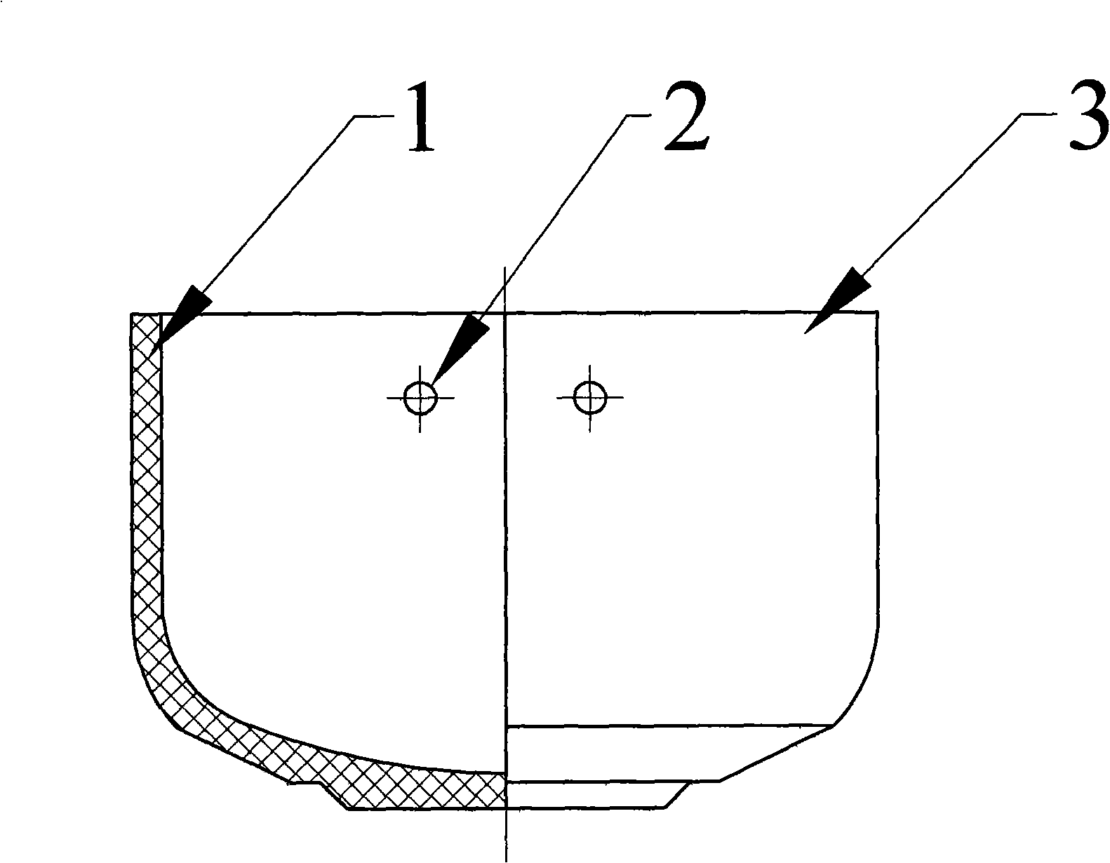 Carbon/carbon composite material crucible pot and preparing technique thereof