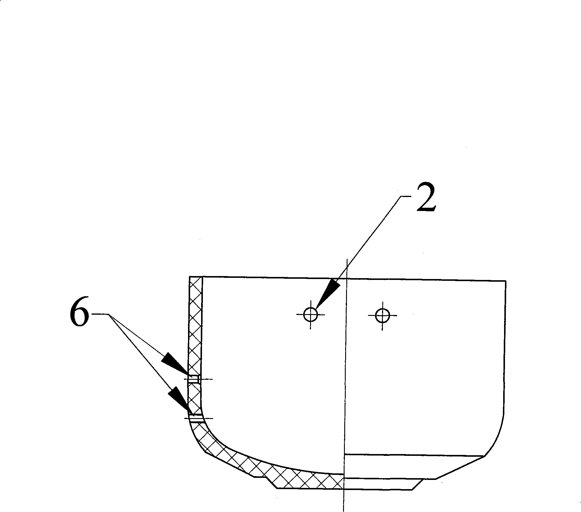 Carbon/carbon composite material crucible pot and preparing technique thereof