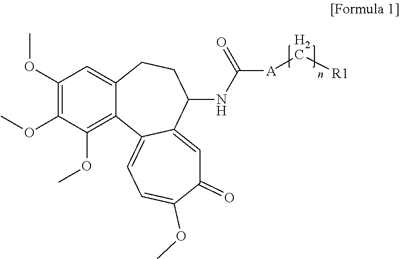 Colchicine derivatives or pharmaceutically acceptable salts thereof, method for preparing said derivatives, and pharmaceutical composition comprising said derivatives