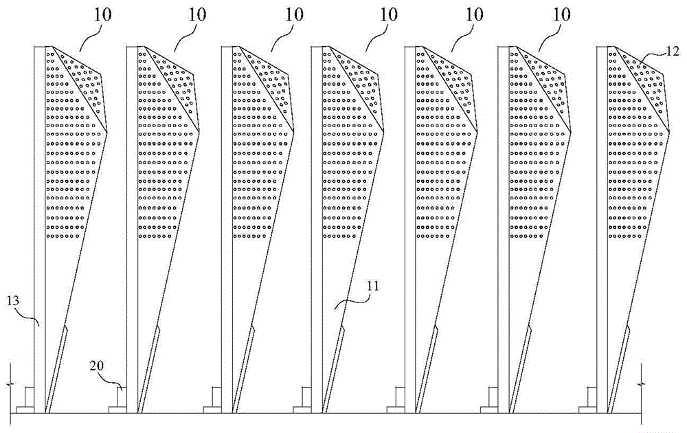 Railway bridge wind guide railing