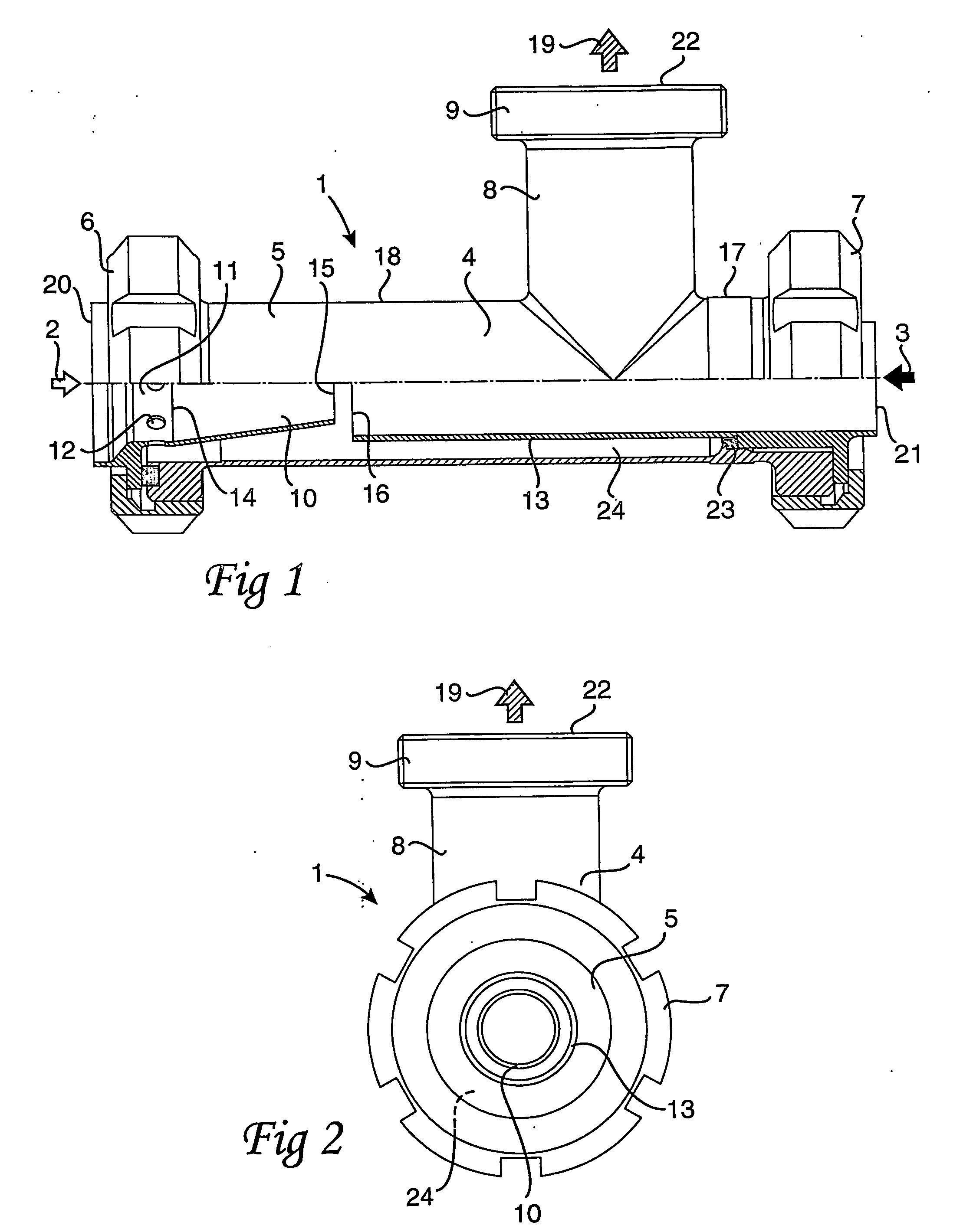 Method and an apparatus for the continous mixing of two flows