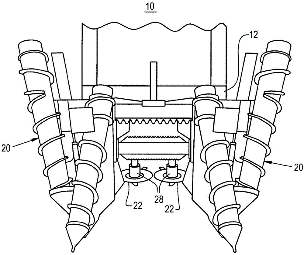 Method and apparatus for control of base cutter height for multiple row sugar cane harvesters