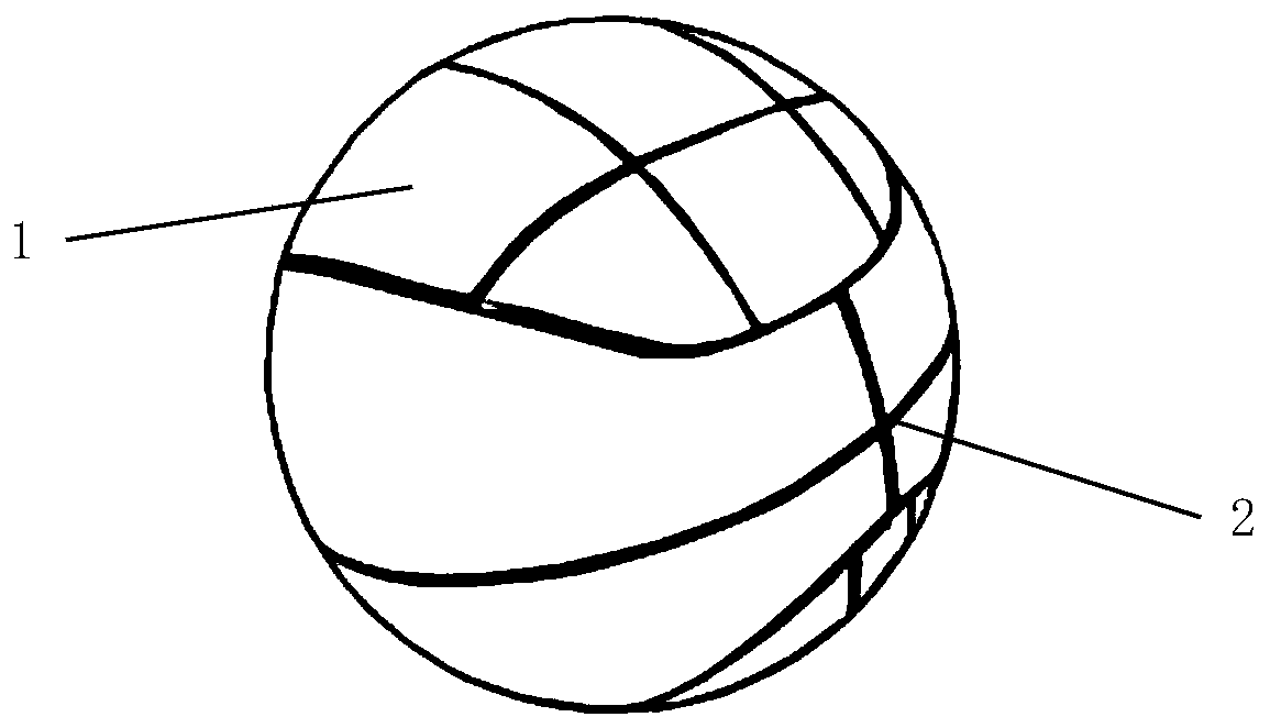 Ball as well as special ball frame and court special for ball sports