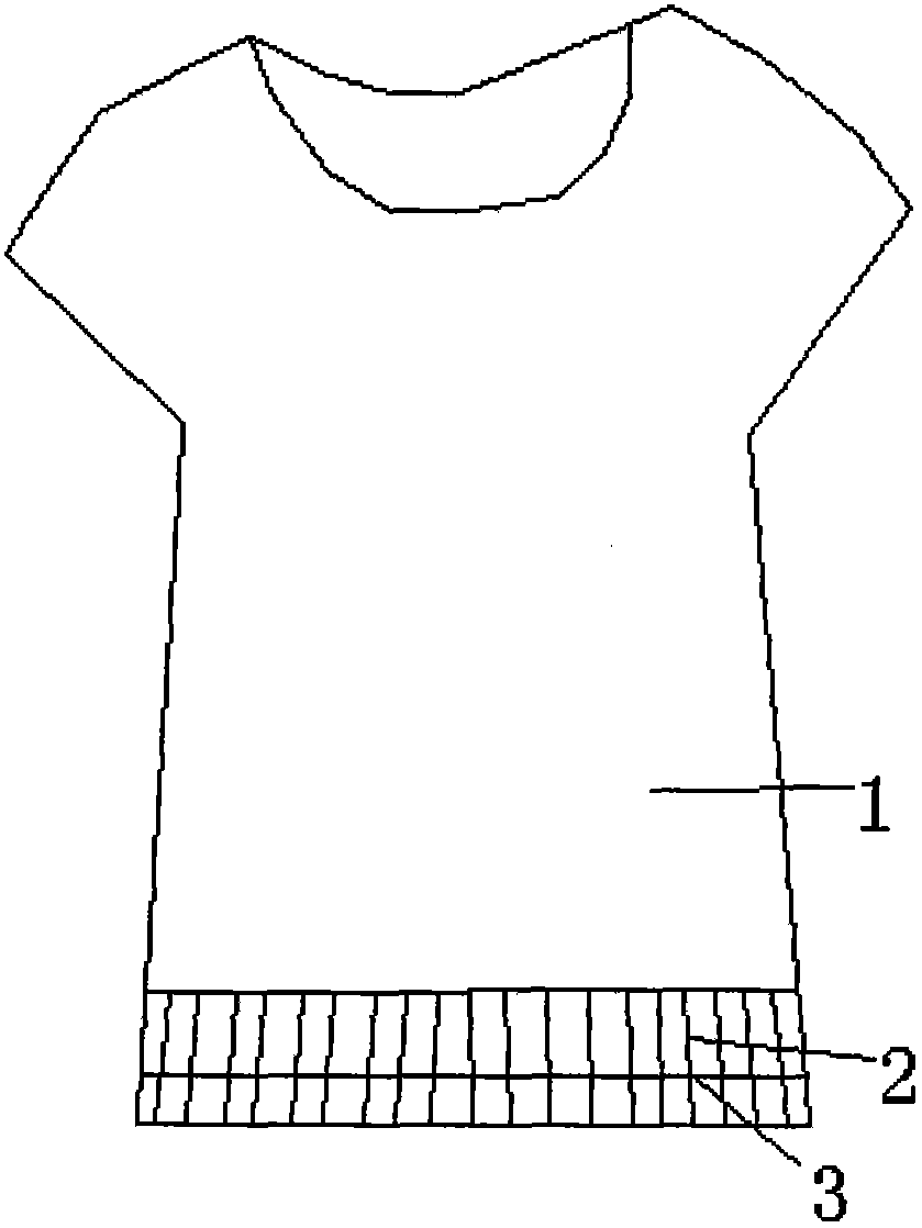 Shielding short sleeve shirt with rubber band and metal wire