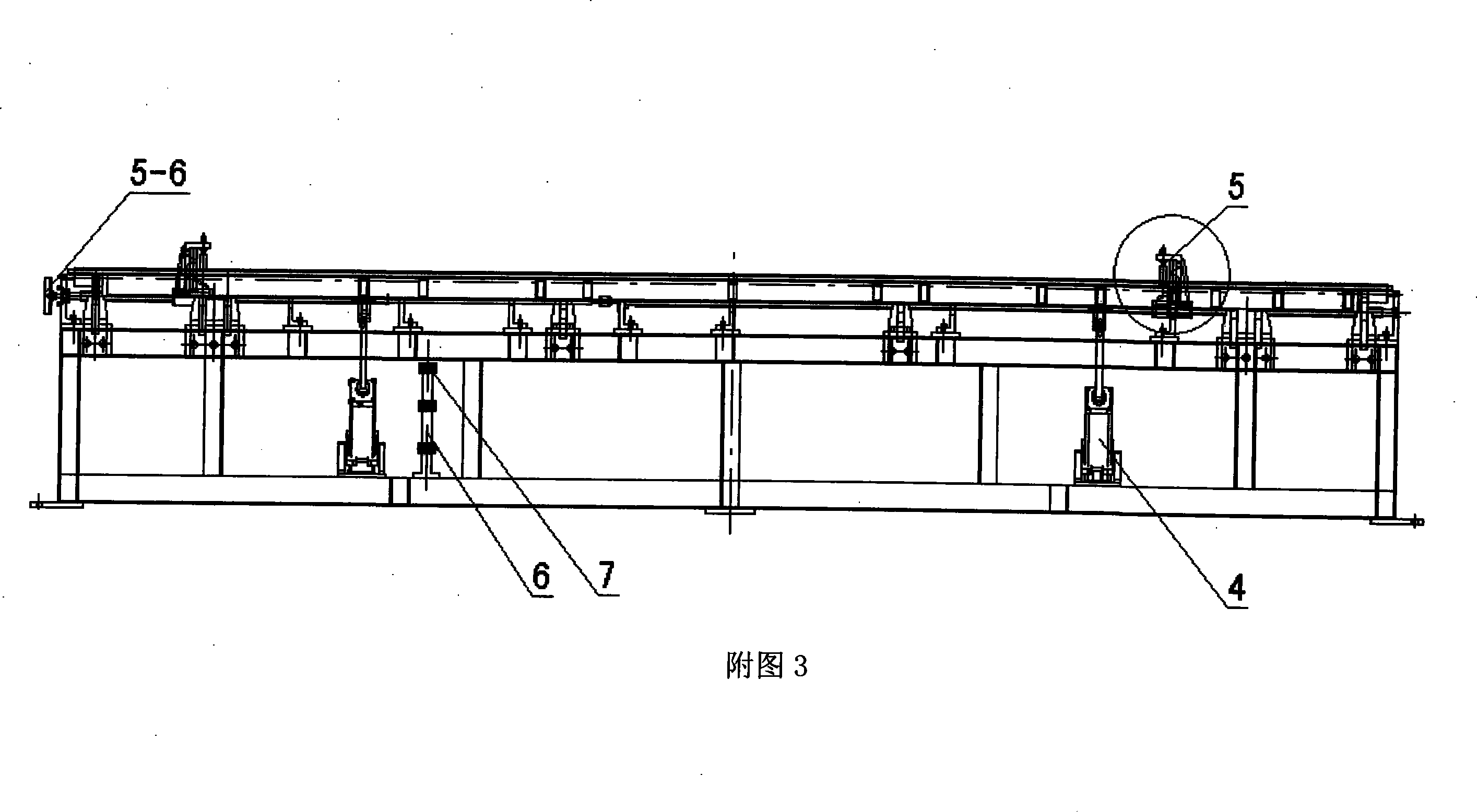 Automatic receiving centralizing device for giant engineering tyre wire cord fabric