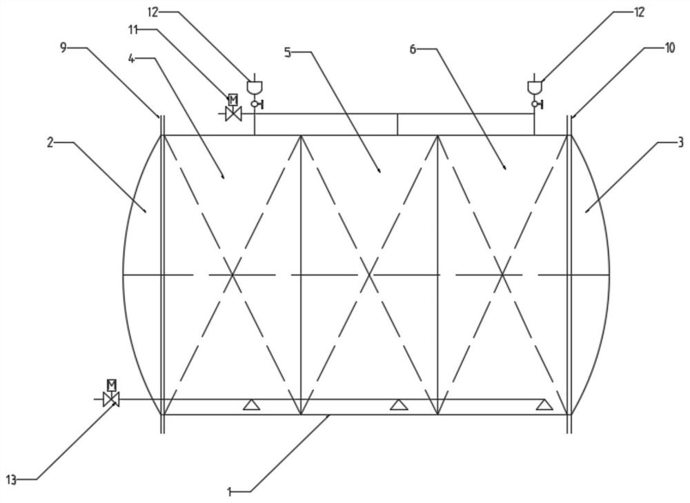 Combinable horizontal pipe type pressure flocculation device