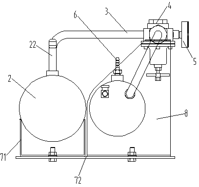Integrated-type vaporized pressure stabilizer