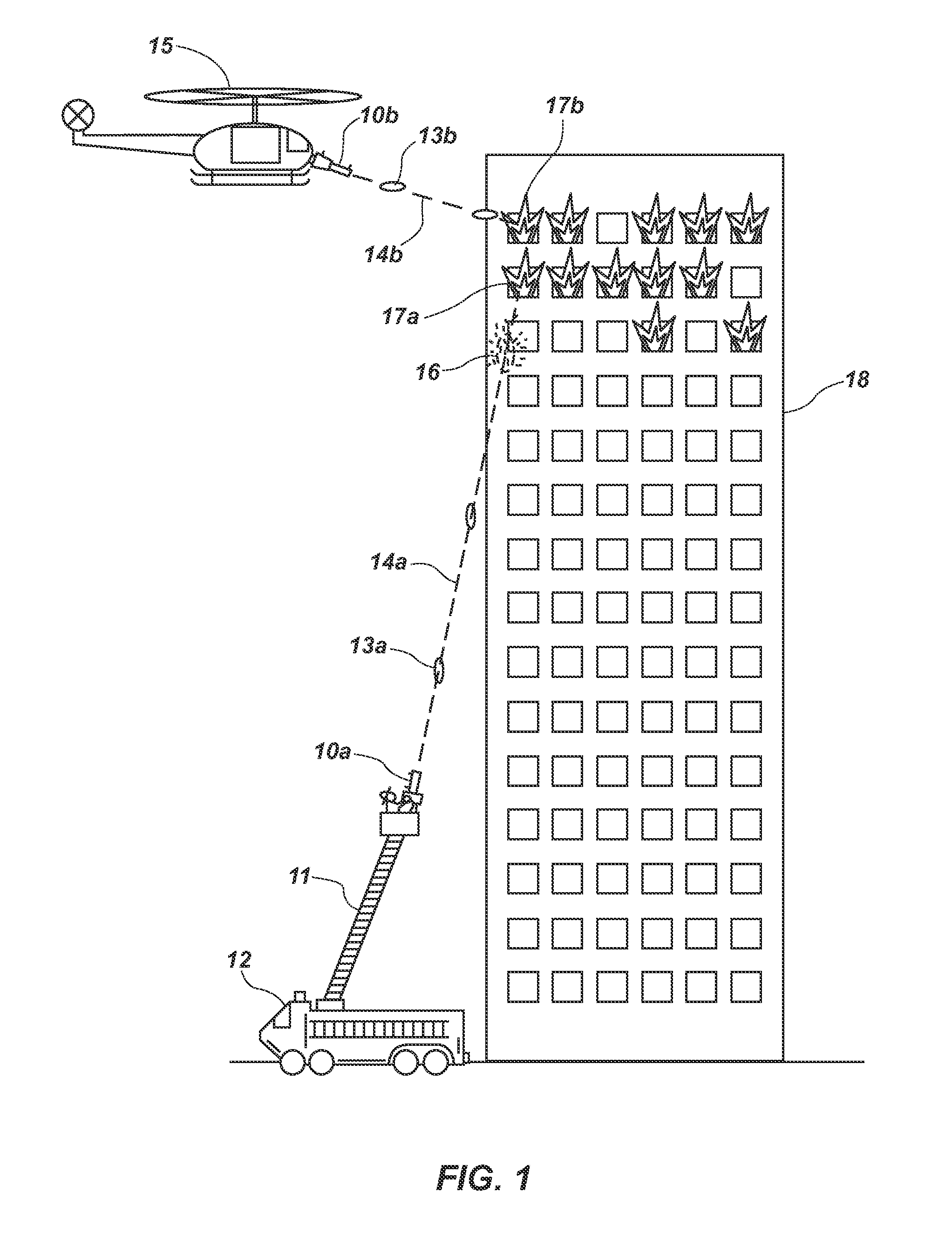 Target-Specific Fire Fighting Device for Launching a Liquid Charge at a Fire