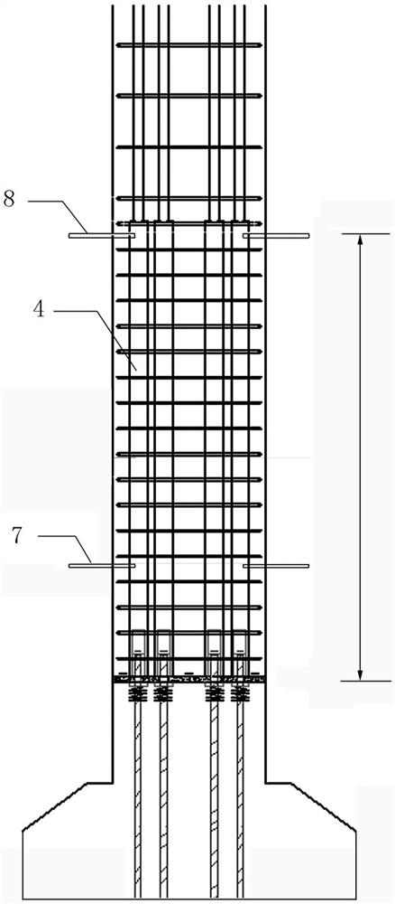 A construction method of prefabricated concrete column embedding end high pressure grouting construction structure