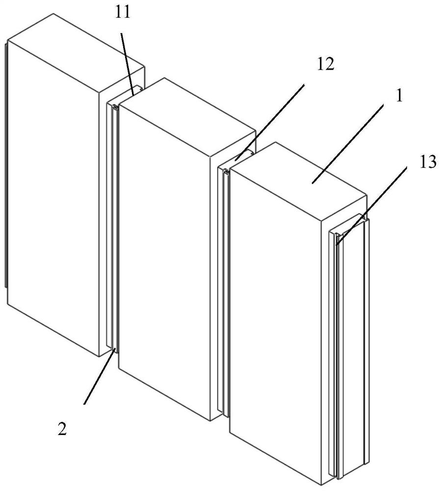 Connecting structure for series connection of high-capacity single batteries