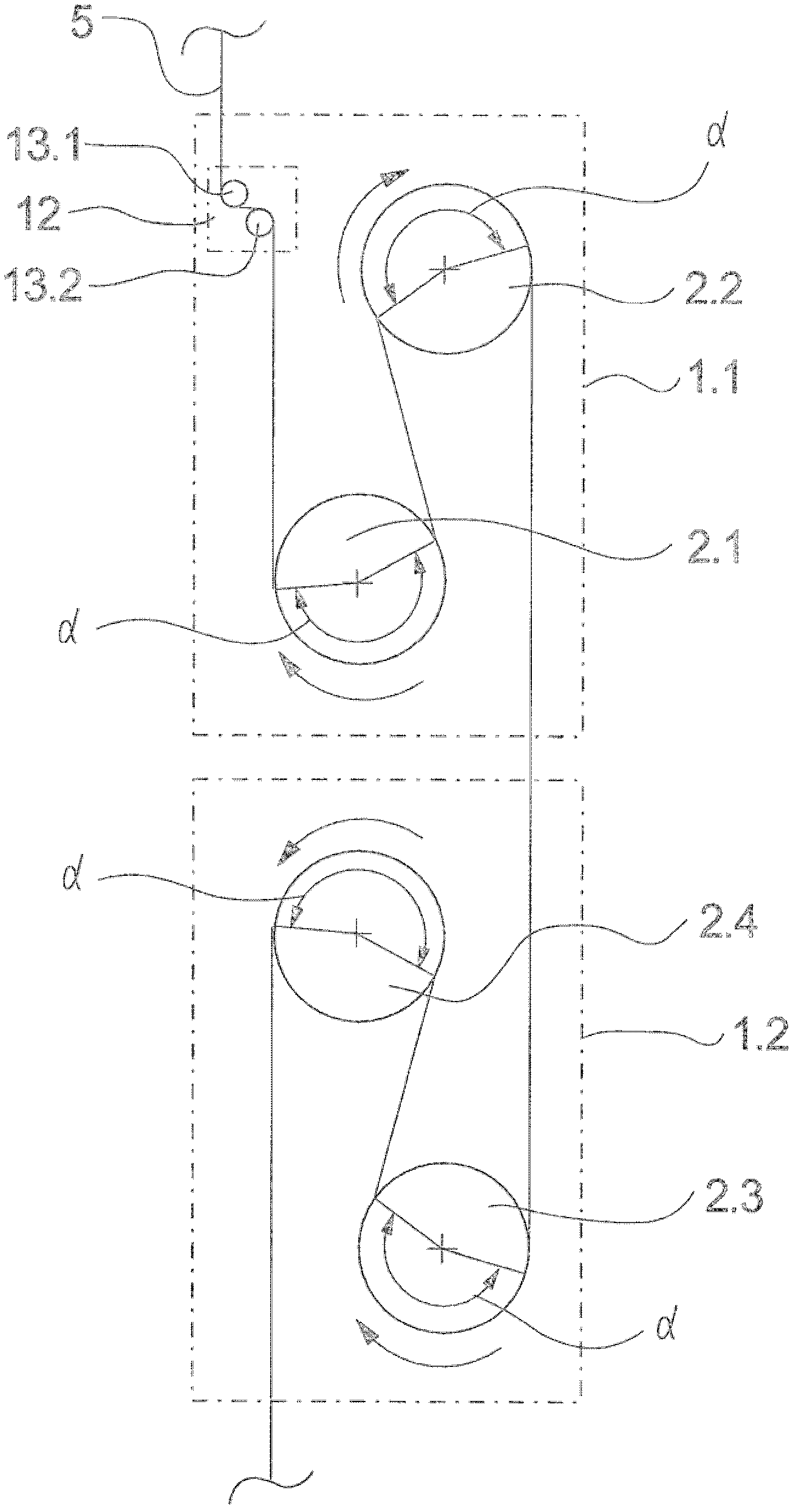 Method for removing and drawing a synthetic thread and a device for performing the method