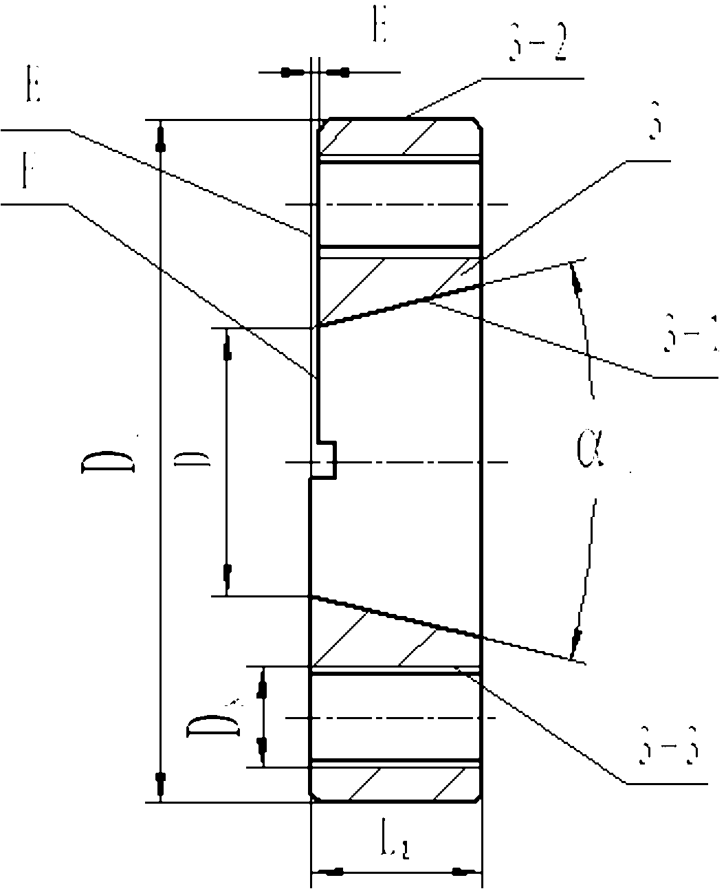 Gauge and method for measuring short external cone