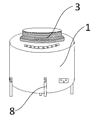 Ornamental large azimuth blowing electric fan and implementation method thereof