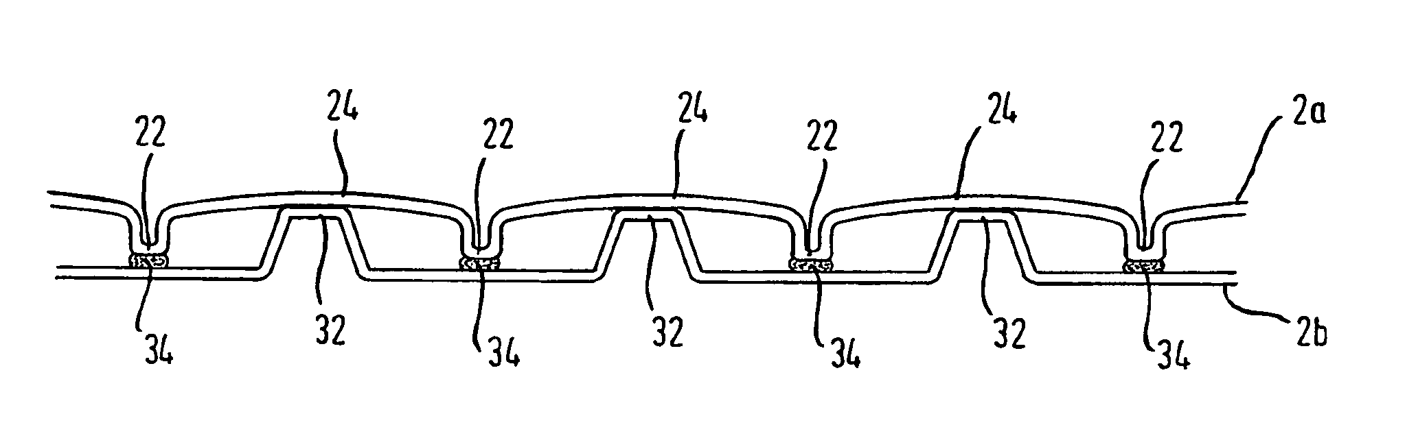 Multi-ply tissue paper, paper converting device and method for producing a multi-ply tissue paper