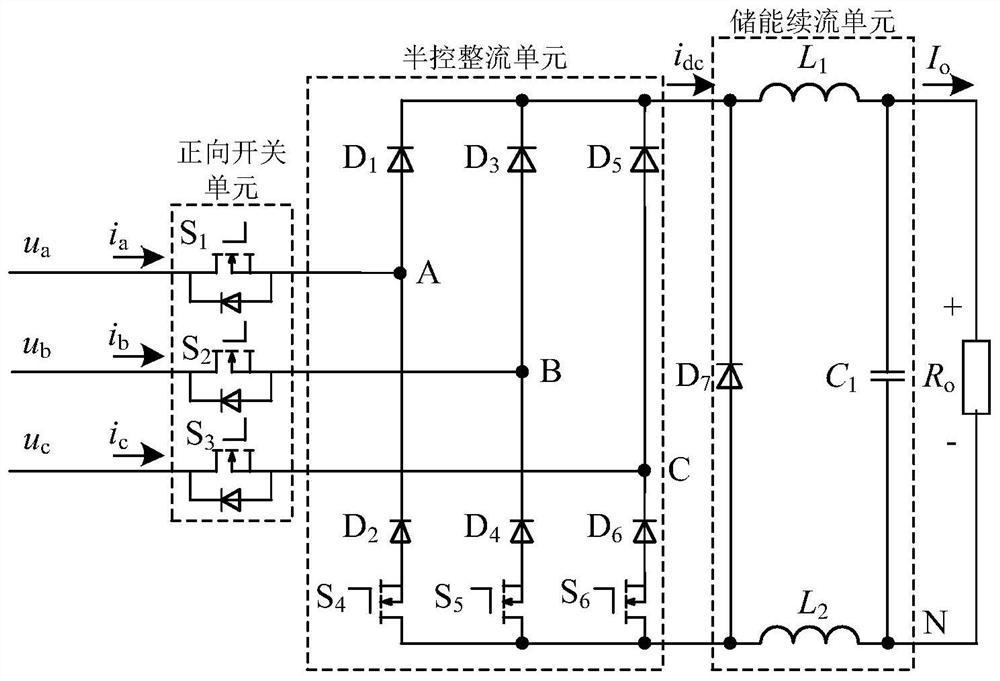A step-down non-isolated three-phase PFC converter and its control method