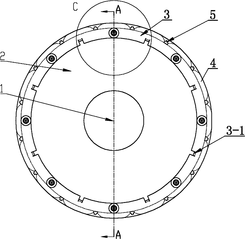 Structure for fixing magnetic poles of permanent magnet motor