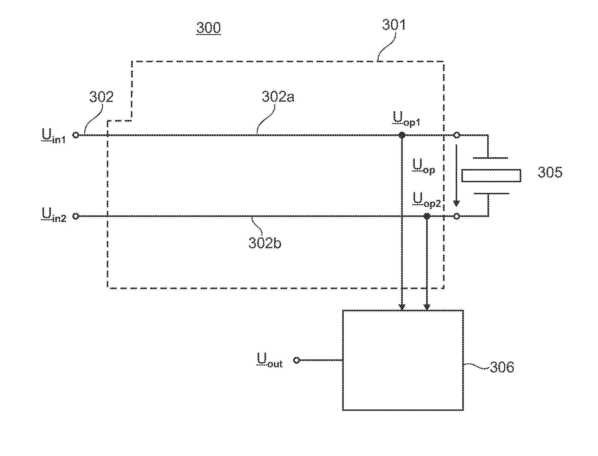 Front-end circuit for an ultrasound transducer probe