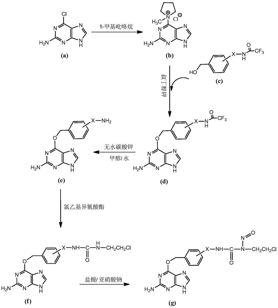 A kind of β-chloroethylnitrosourea compound and its synthesis method and application