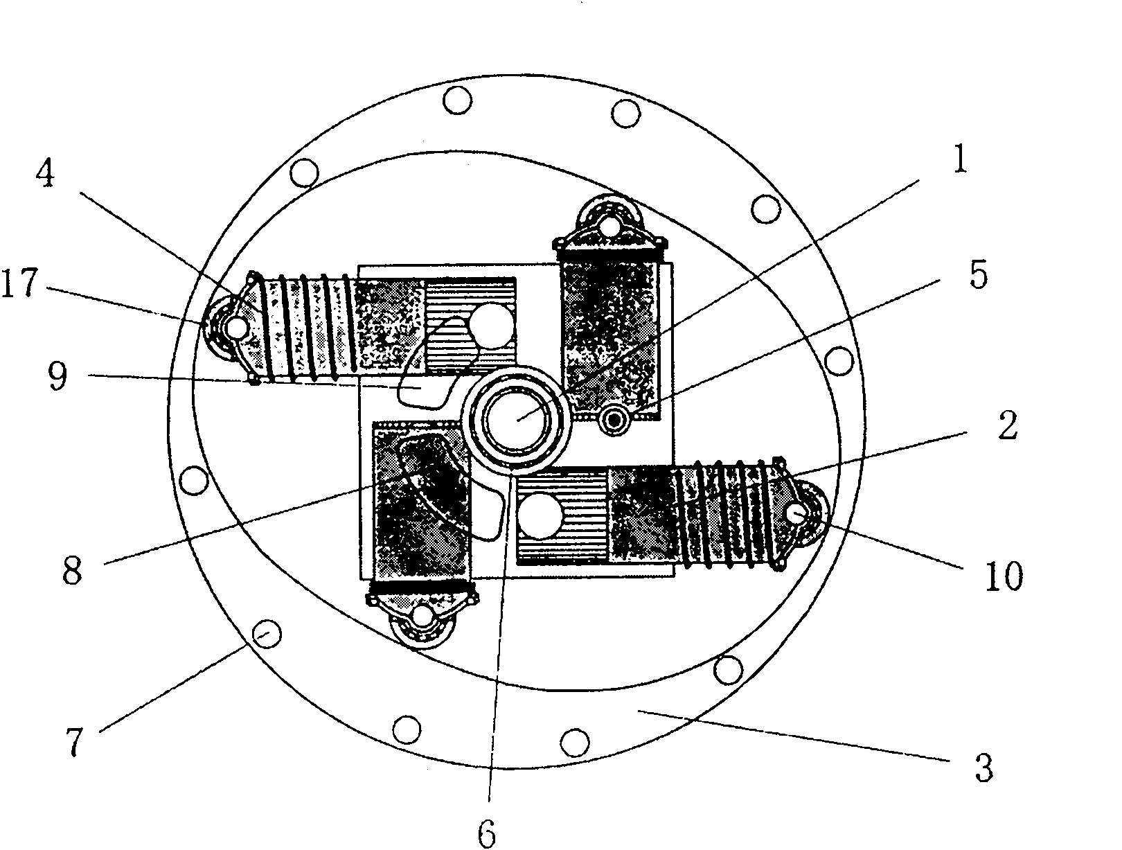 Cylinder and piston co-rotating type engine