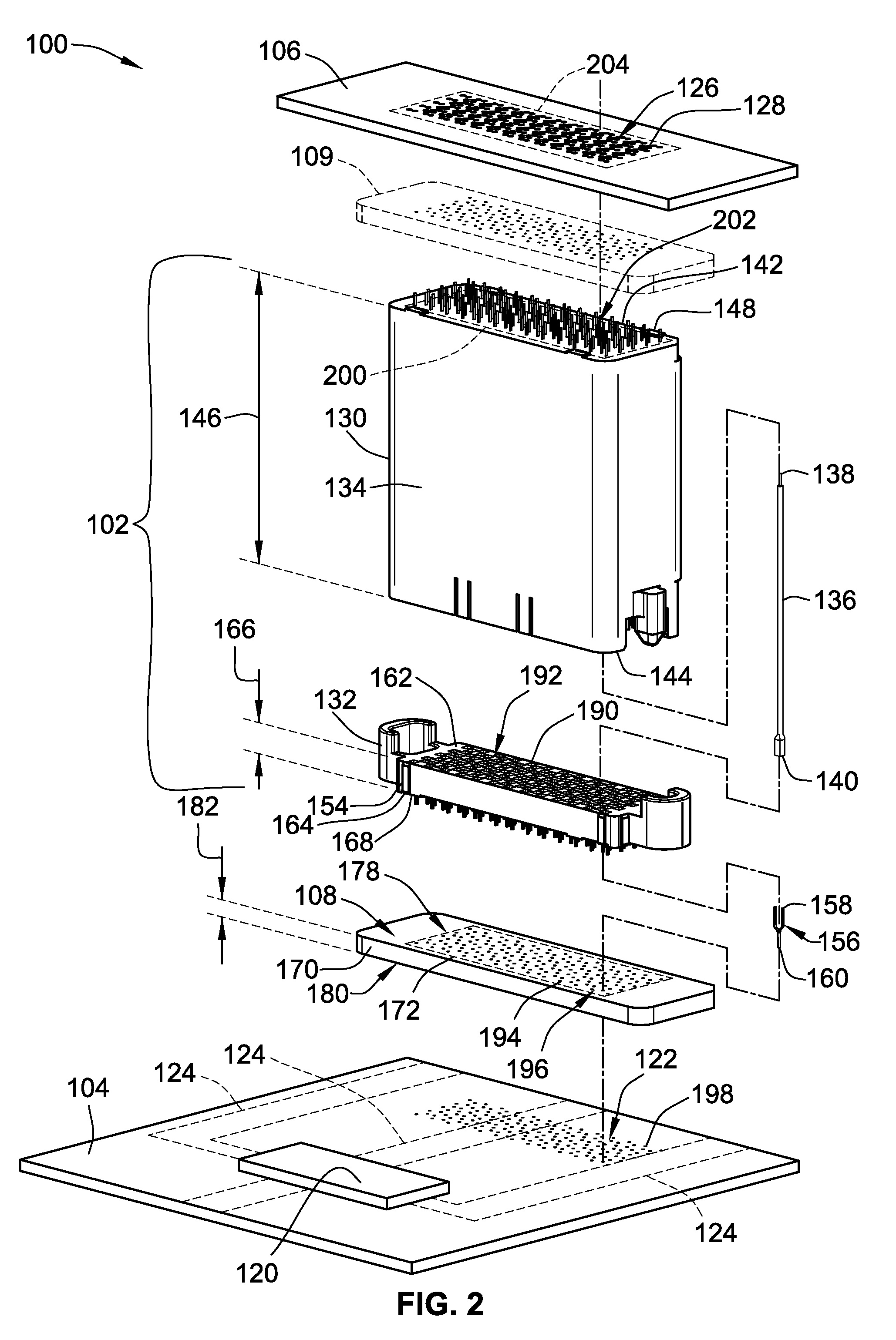 Connector assembly having a mating adapter
