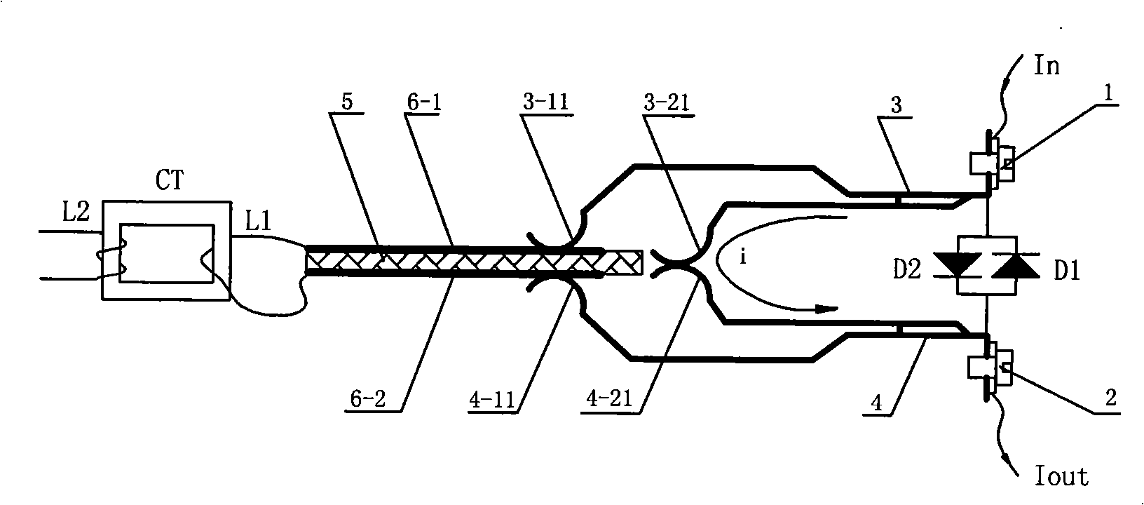 Method and apparatus capable of realizing safe hot plug of secondary current loop of transforming plant