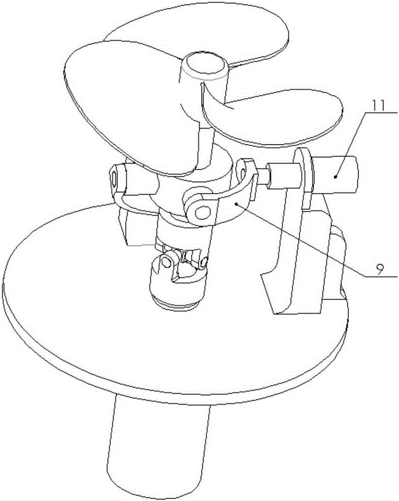 Three degree of freedom parallel type vector propelling device and underwater robot having same