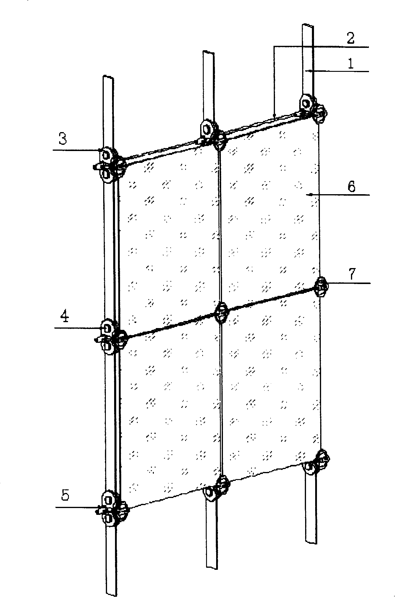 Point-supporting glass curtain wall structure