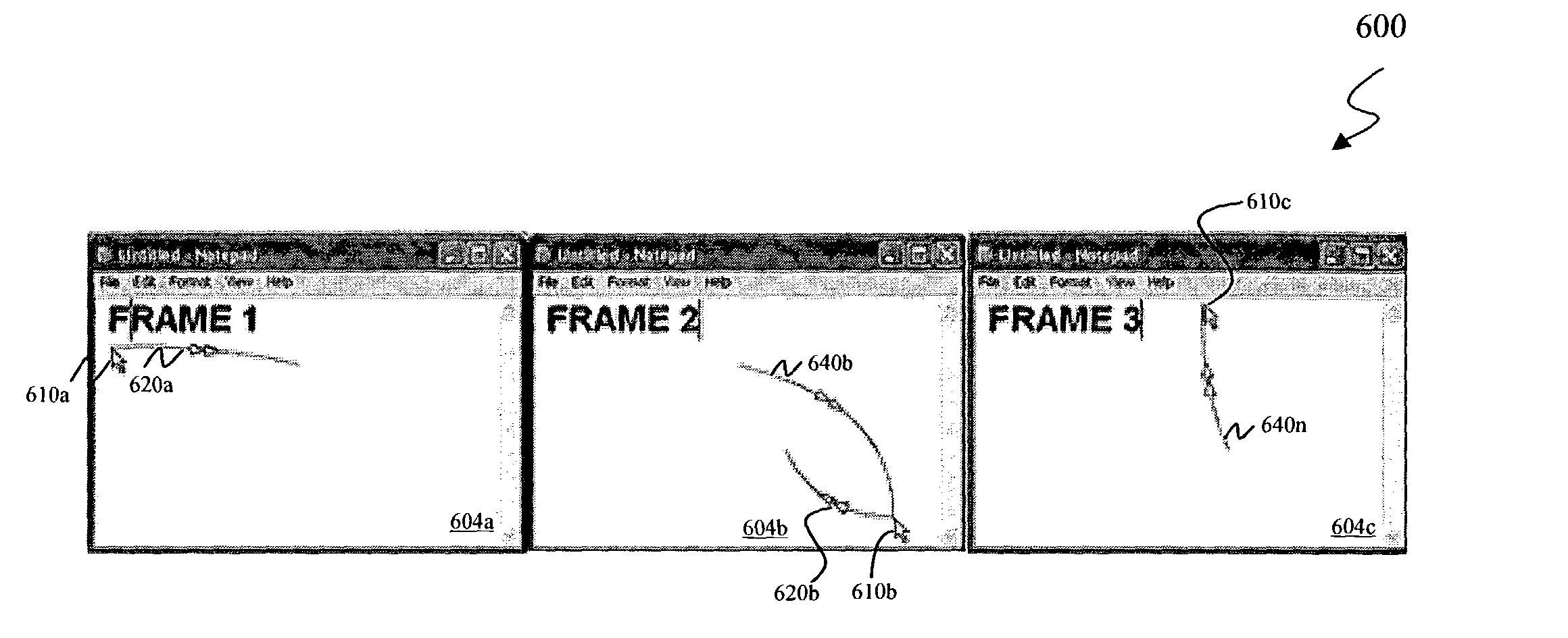 System and method for representation of object animation within presentations of software application programs