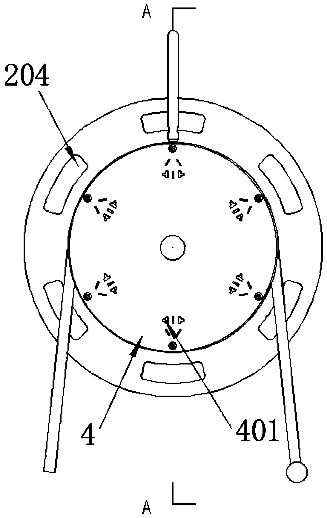 Fixed take-up and pay-off cable drum for power panel