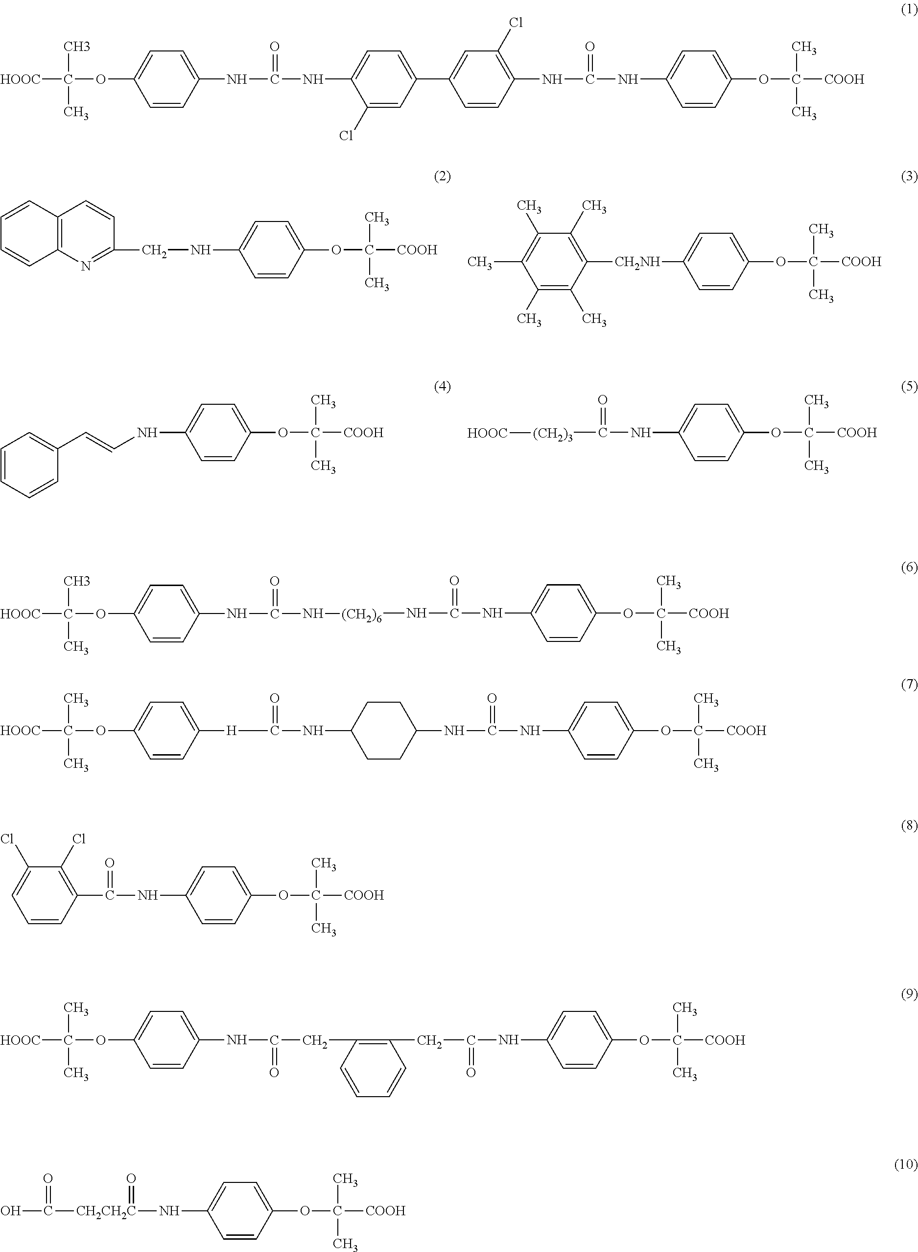 Novel phenoxyisobutyric acid compounds and methods for synthesis