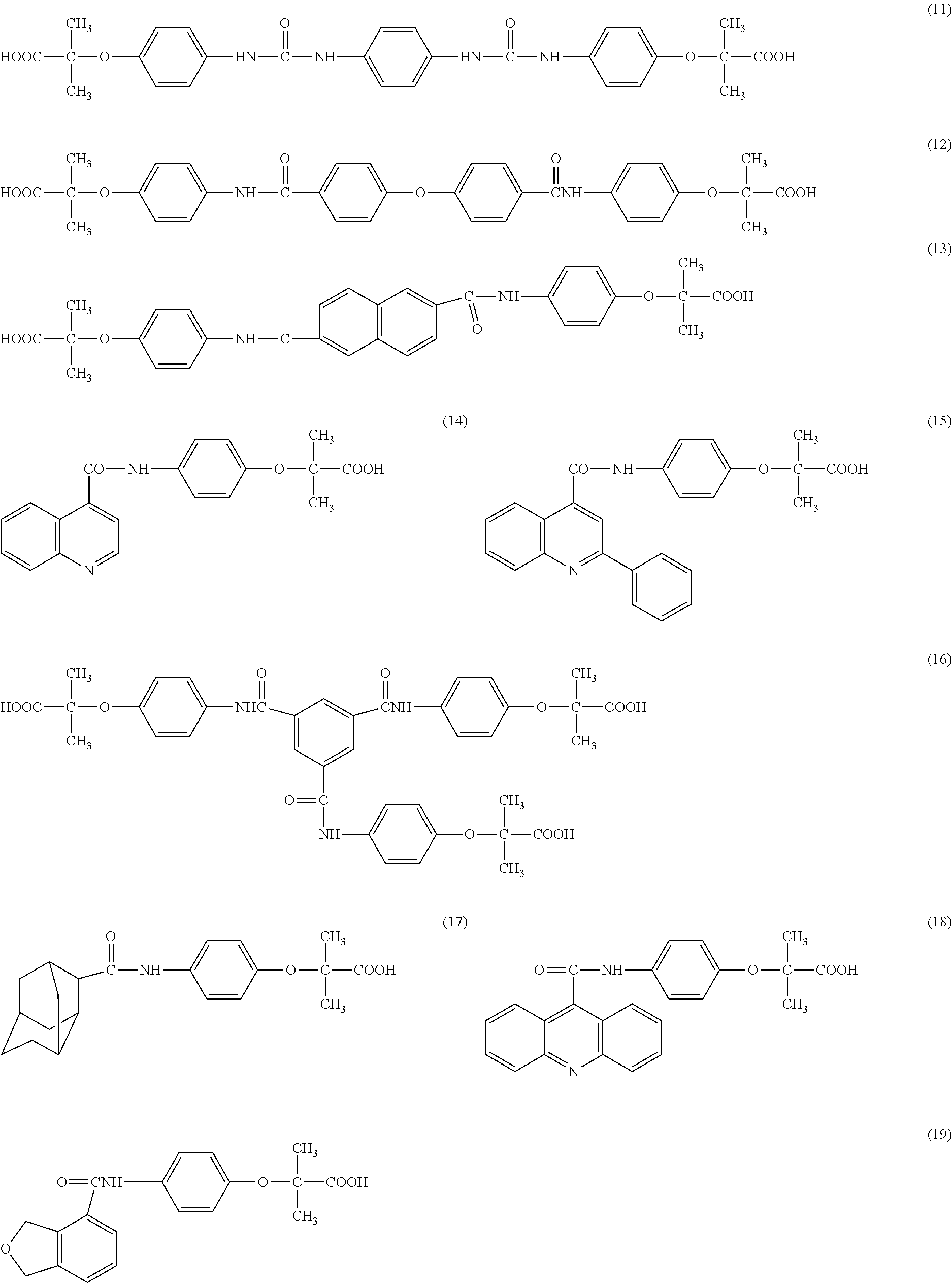 Novel phenoxyisobutyric acid compounds and methods for synthesis