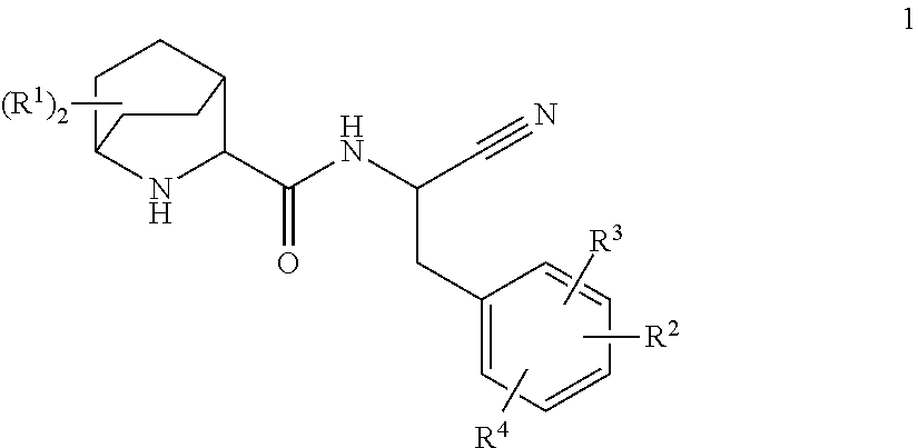 Substituted 2-aza-bicyclo[2.2.2]octane-3-carboxylic acid (benzyl-cyano-methyl)-amides inhibitors of cathepsin c