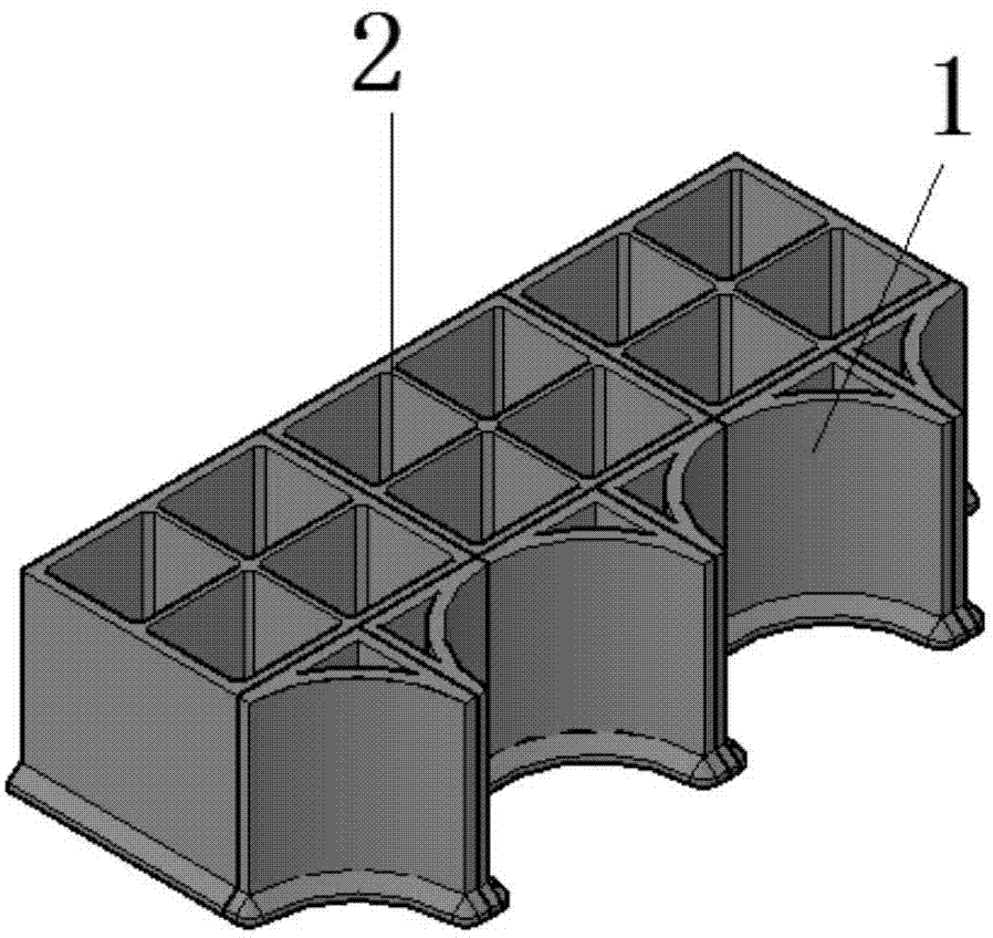 Reverse arc-shaped bulwark and computing method for total horizontal wave force of bulwark
