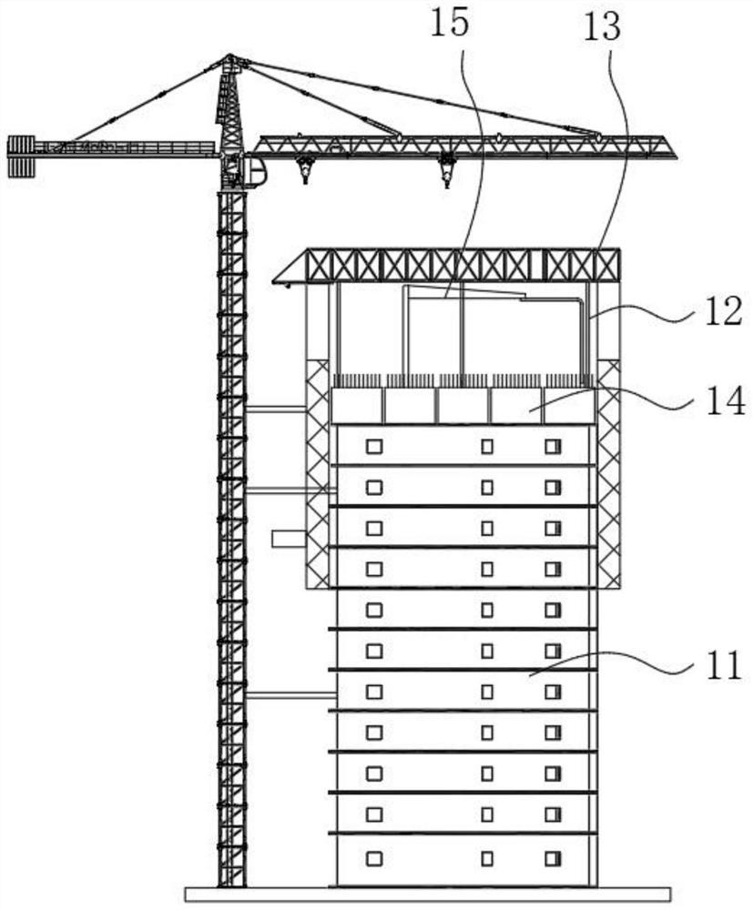 High-rise building integrated construction method and high-rise building integrated construction platform