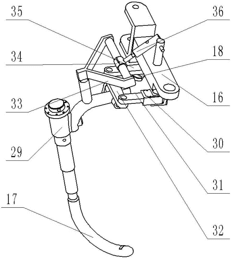 Servo drive stepping type metamorphic tree-climbing robot